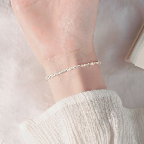 New 925 Sterling Silver Gypsophila Adjustable Bracelet & Ban