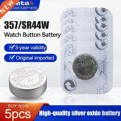 5PCS Original Renata 357 AG13 SR44 LR44W LR44 SR1154 1.55V S