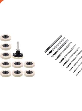 16Pcs 2 Inch Fabric Disc Buffing Pads Wheels Disc Holder Wit