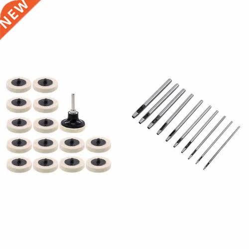 16Pcs 2 Inch Fabric Disc Buffing Pads Wheels Disc Holder Wit
