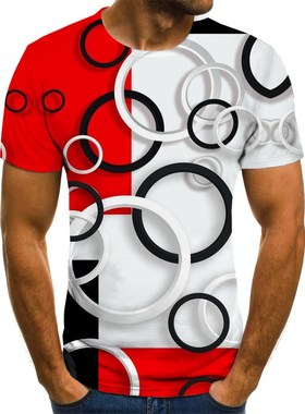 Summer Three-Dimensional Men T-Shirt Fashion O-Neck Casual S