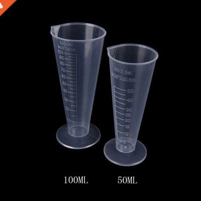 50ml / 100ml Transparent Plastic Cone Measuring Cup With Sca