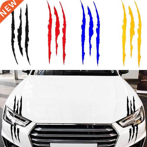 1/2/4/6PCS Car Stickers Reflective Monster Claw Marks Scratc