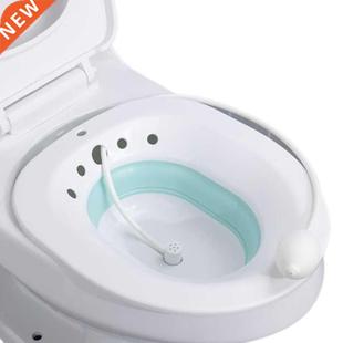 Folding Toilet Sitz Bath Bidet Flusher Wash Basin Soaking Ba