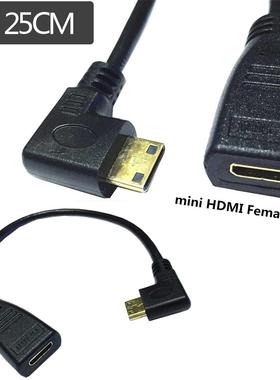 HDMI 1.4 mini HDMI Female to mini HDMI Male Left Angled Ex