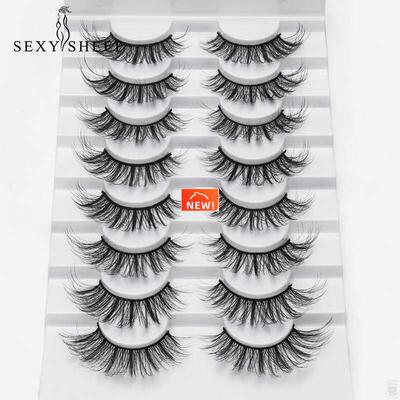 2/5/8 Pairs lashes Natural long 3D Faux Mink Eyelashes Thick
