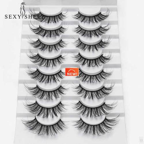 2/5/8 Pairs lashes Natural long 3D Faux Mink Eyelashes Thick