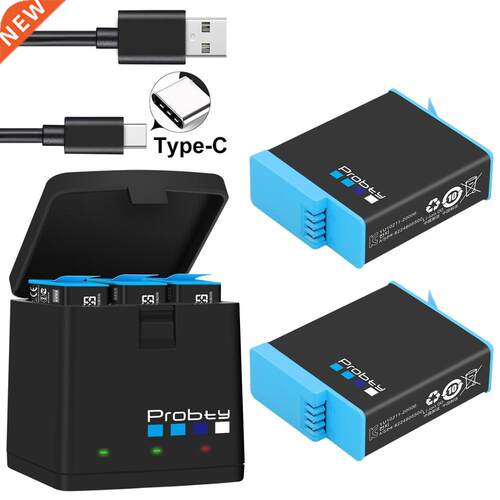 Suitable for GoPro Hero 9 black battery + LED charging box