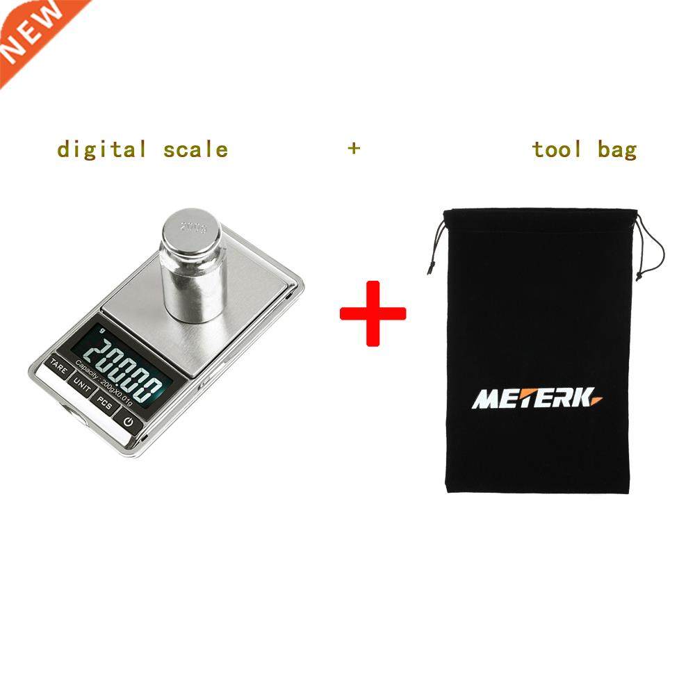 Meterk 200g*0.01g Mini  Electronic Scale pocket Jewelry Scal