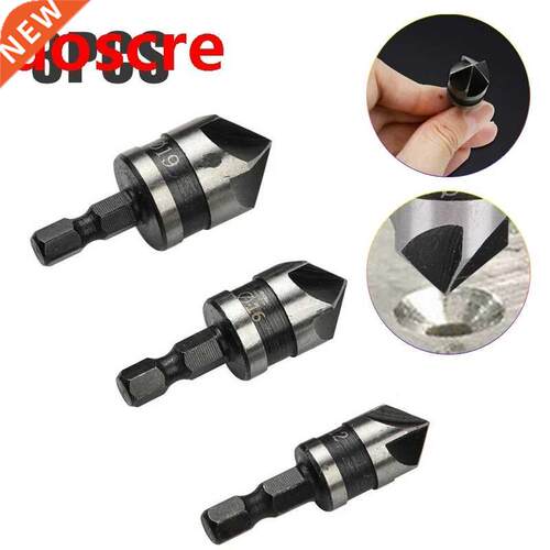 Countersink Drill Bit Set 3Pcs 1/4 Inch 12/16/19mm Hex Shank