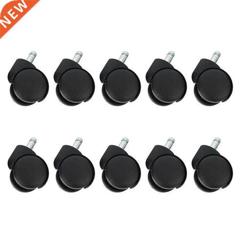 50Mm Office Chair Roller Castor Wheels - Set Of 10 - Black