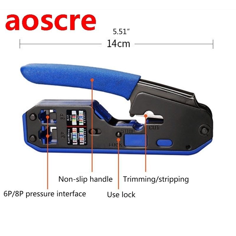Multifunction Handhold Wire Crimping Pliers Network Crimper