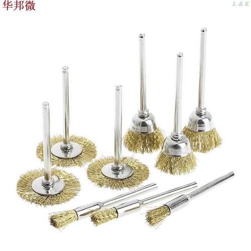 9 Brass Brush Wire Wheel Brushes Die Grinder Rotary Electric