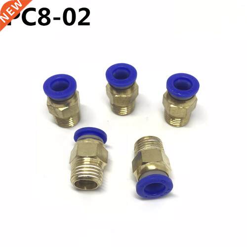 100PCS PC8-02 PC8-2 Pneumatic fitting push in quick connecto