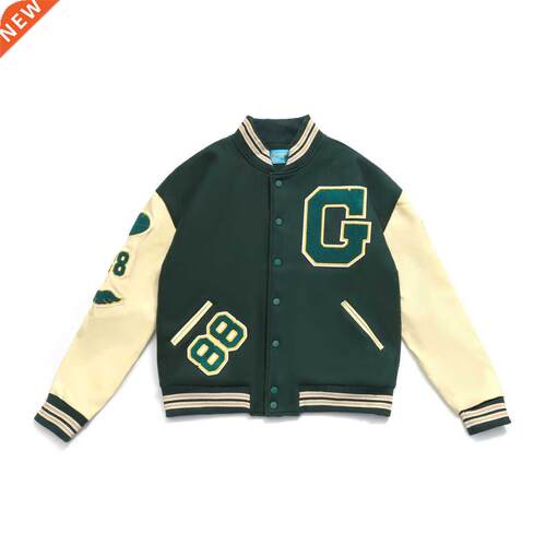 2021 Hip Hop Varsity Jacket Mens Furry Letters Embroidery Co