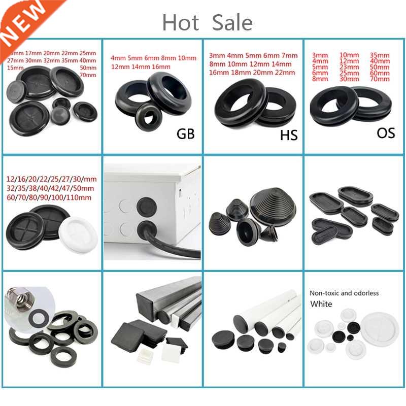 105Pcs/Box Gasket Ring Rubber Grommet Waterproof Protect Wir
