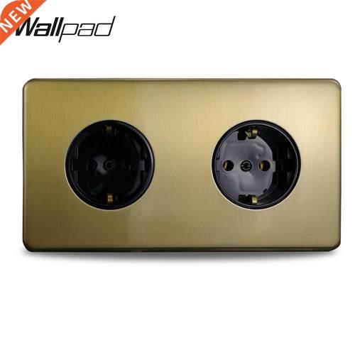 Wallpad Z6 Double EU Wall Power Socket Electrical Outlet wi