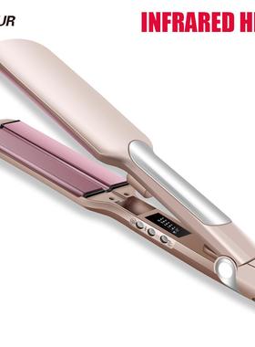 Infrared Steam Hair Straightener Wide Plate Dry＆Wet Negativ