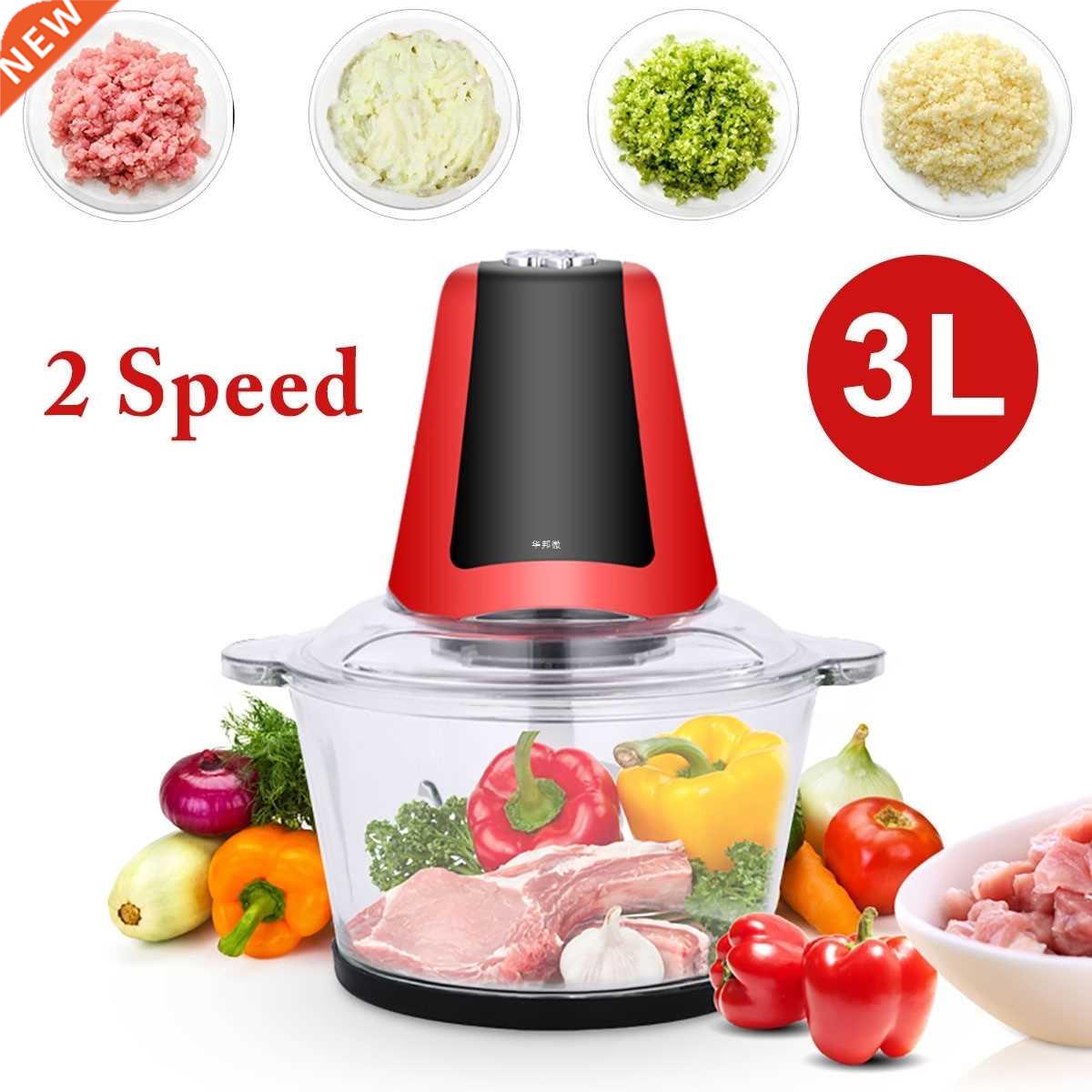 3L 220V Electric Chopper Powerful Meat Grinder Stainless Ste