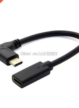 90 Degree Right Angle USB 3.1 Type C Male To Female Extensio