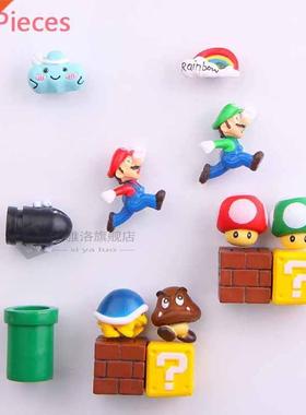 63pcs 3D Super Mario Bros. Fridge Magnets Refrigerator Messa