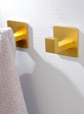 2 Pieces Robe Bathrobe Hook Wall-mounted Kitchen Closet Bath