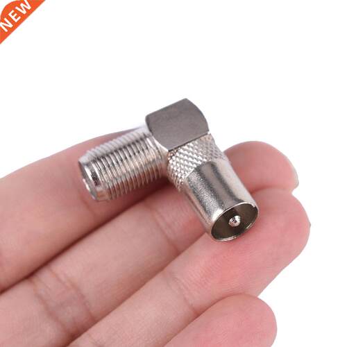 New RF Coaxial F Female to TV Male Plug to Female Socket 90