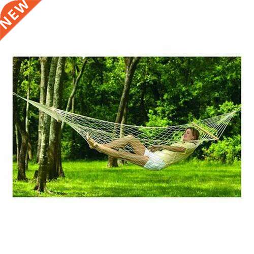 Mesh Net Hanging Bed Portable White Hammock Outdoor Solid Wo