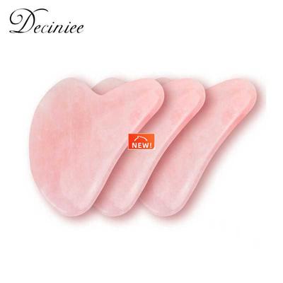 Natural Jade Gua sha Stone Board Massage Rose Quartz Guasha