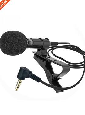 3.5mm Microphone Condenser Clip-on Lpel Mic Wired for Mobil