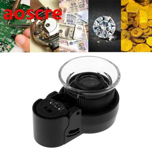 Adjustale Loupe Magnifier Jewelry Magnifying Glass 45X Loop