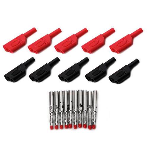 10 Sets 4mm Male Sheath Stackale anana Plug Wire Connector