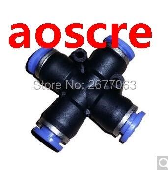 PZA-6 6mm Cross Union Pneumatic Tube Fitting Connector PZA-6