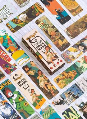 28Pcs/Box Retro Art Bookmark Cute Starry Sky Book Mark Fruit