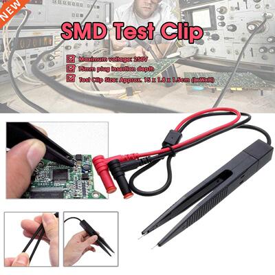 SMD Inductor Test Clip Probe Tweezers 适用于 Resistor Multim