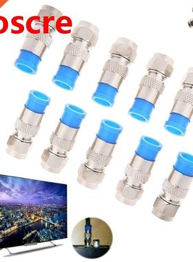 10Pcs RG6 RG59 F Compression Connectors Coaxial Coax Cable F