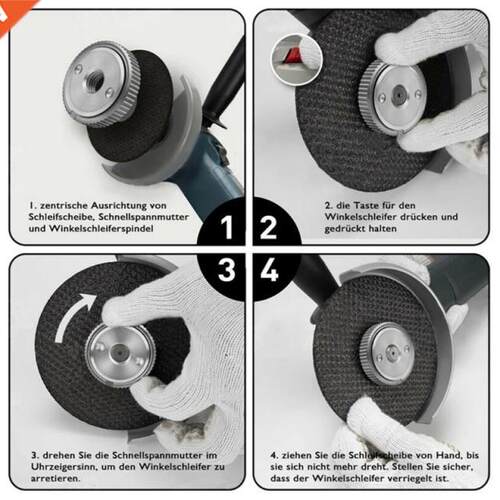 3pcs M14 Angle Grinder Inner Thread Outer Set Flange Nut,Gre