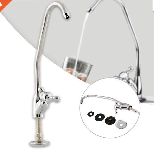 Kitchen Faucet Trigeminal Water Flow Swivel Spout Single Han
