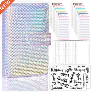 A6 Budget Binder,6 Ring Leather Notebook Binder Cover,Budget