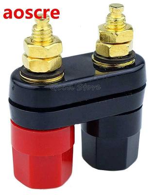1PCS Banana plugs Couple Terminals Red Black Connector Ampli
