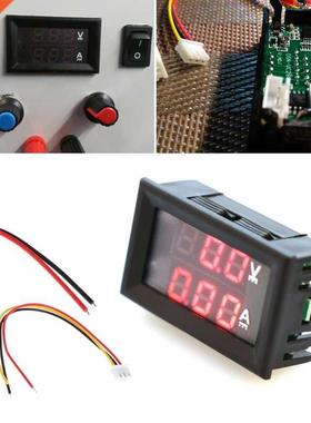 Red DC 0-100V/10A Ammeter Voltmeter Gauge Amperemeter Volt M
