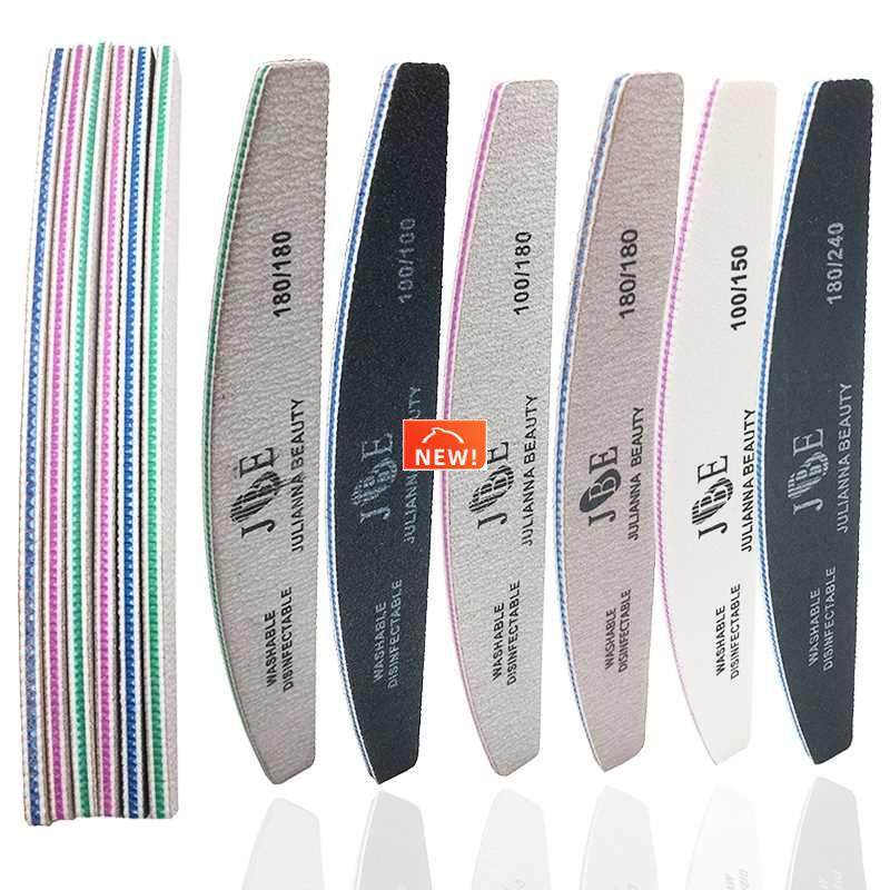10 Pcs Nail File 100 150 180 240 Grit Unhas De Gel Nail