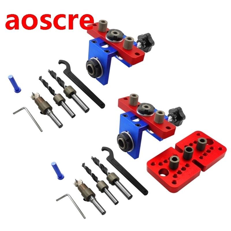 3 in 1 Woodworking Pocket Hole Drill Guide Locator Auxiliary