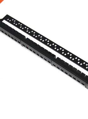 24 Port CAT6A Pass Through Coupler Patch Panel wth Back Bar
