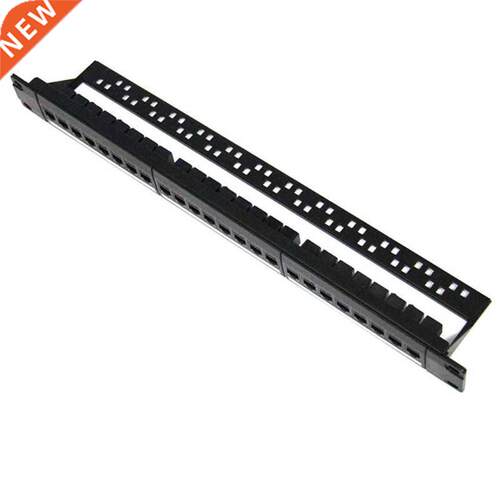 24 Port CAT6A Pass Through Coupler Patch Panel wth Back Bar