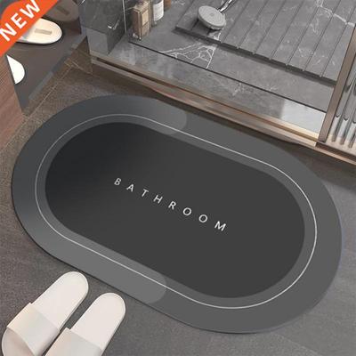 Home Bath Mat Coral Fleece Carpet Water Absorption Nonslip M