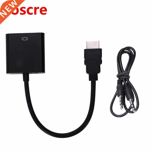 HDMI to VGA converter adapter + 3.5 mm audio jack full HD 10