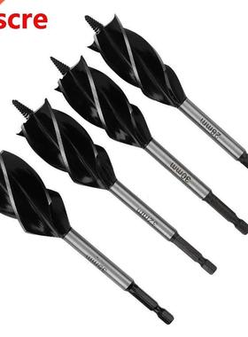 Power Tools 4Pcs Auger Bits Wood Cutting Drill Four?Blade He