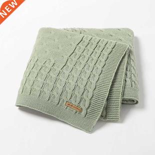 Infant Baby Blanket Solid Knit Newborn Stroller Swaddle Wrap