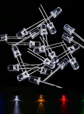 100pcs 5Colors Assorted 5mm Round LED Diodes Set Clear Red G